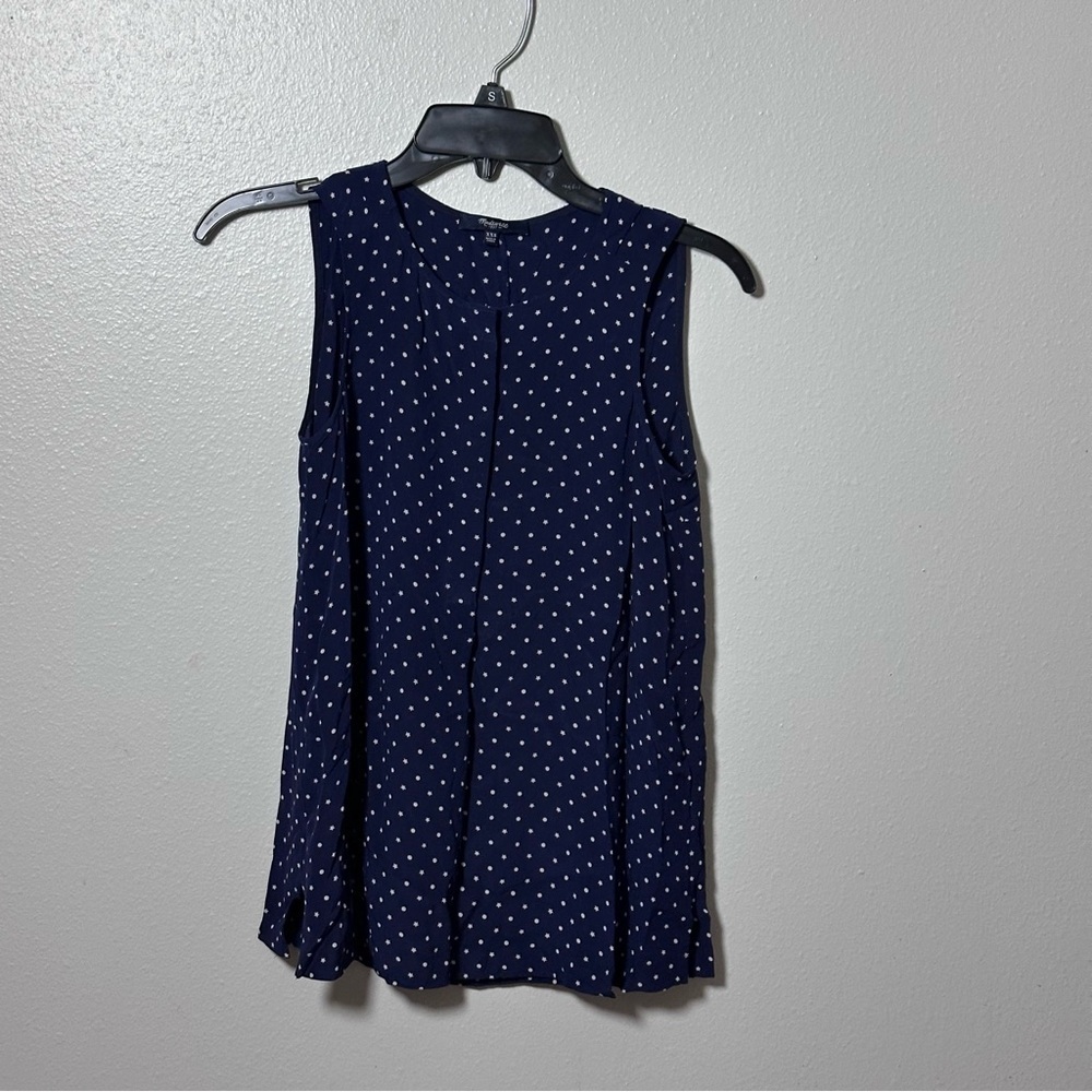 Madewell Women Blouse Polka Dot Sleeveless Size XXS